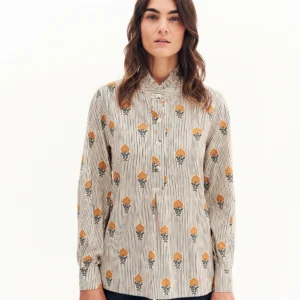 Forel – Μπλούζα με ρίγες και λουλούδια Case Study Total Look