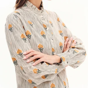 Forel – Μπλούζα με ρίγες και λουλούδια Case Study Total Look 2