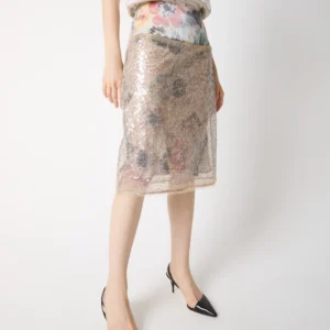 Alessia Santi – Skirt with floral print and tulle insert. Alessia Santi 2
