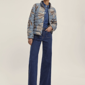 Emme by Marella – Double faced μπουφάν με μπλε στάμπα Total Look 2