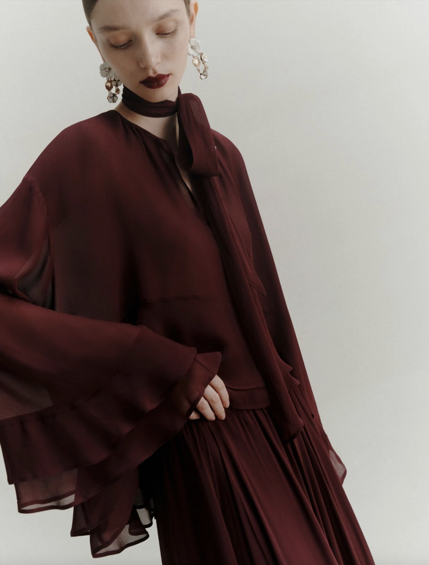 Marella – Μπλούζα ζορζέτα μπορντώ Marella – Μπλούζα ζορζέτα μπορντώ Total Look 2