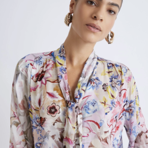 Marella – Μπλούζα φλοράλ με φιόγκο Total Look 2