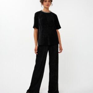 Esqualo – Βελούδινο σετ μπλούζα και παντελόνα Total Look 2